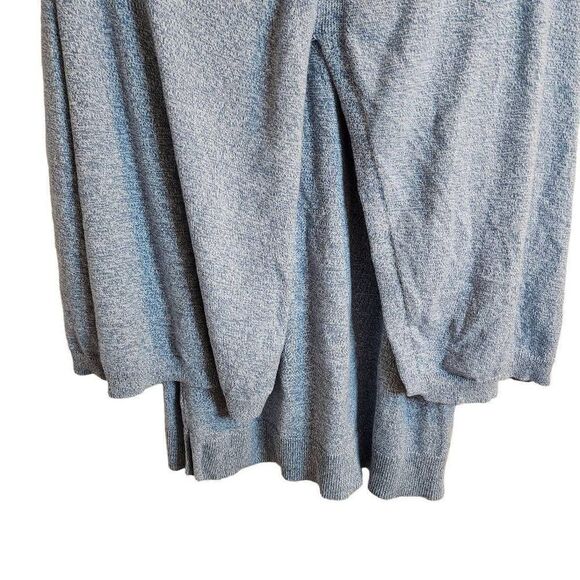 H By Halston Large Marled Unique Batwing Open Concept Sweater - Picture 7 of 8